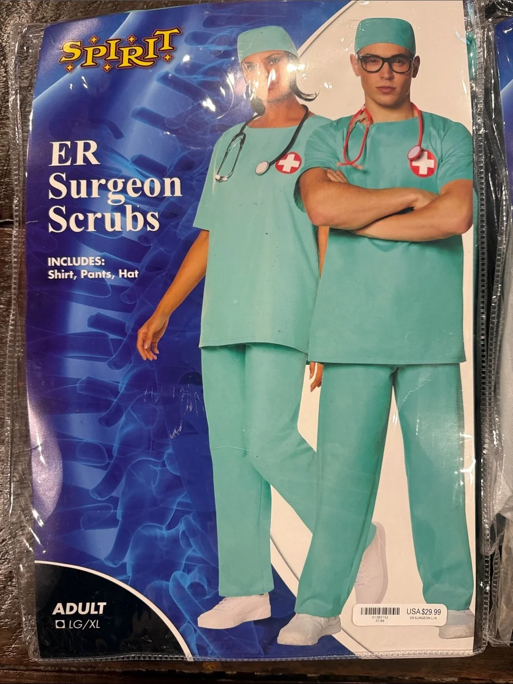 Spirit ER Surgeon Scrubs Costume - Teal Green- never worn!